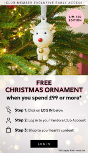 Pandora UK Free Christmas Ornament 2022